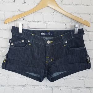 Rock & Republic Dark Wash Stylish Jean Shorts, 27